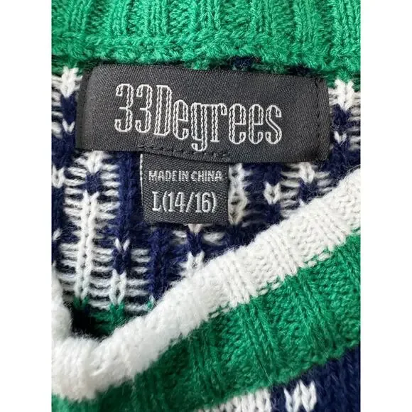 New 33DEGREES NORDSTROM Kids I Just Love Elfing Around Holiday Sweater Size L - Picture 3 of 4